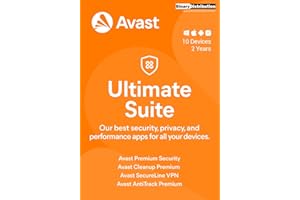 Avast Ultimate 2023, 10 Device 2 Years, Antivirus+Cleaner+VPN+AntiTrack, [PC/Mac/Android] [License]
