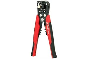 WRESS Automatic Wire Stripper Crimper, 3-in-1 Self-Adjusting Wire Cutter & Cable Stripper, Crimping Tool Plier Cutter for Home and Car Electrics Wiring, 10-24 AWG (0.2-6.0mm²) Red
