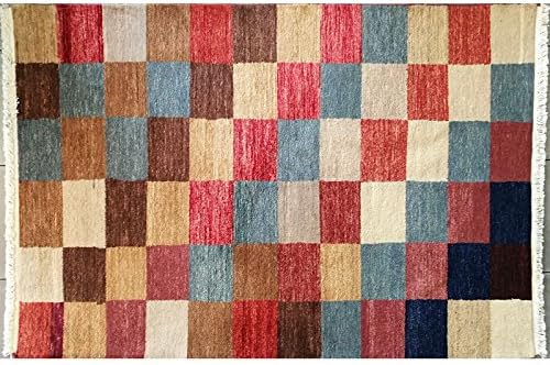 rug Pak Persian GABBEH size: 127x187cm 100% original HAND KNOTTED RUG classic colours:, SKY BLUE, PINK, COPPER, CHOCOLATE, CAPPUCCINO