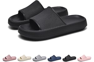 GemChve Hausschuhe Herren,Badelatschen Herren,Sandalen Damen, Weich Rutschfest Sandalen Damen Sommer Pantoletten Geeignet Familie Garten Schwimmbad Strand