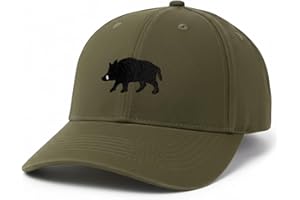 Tindo Jagd Cap Dunkelgrün – Gestickter Schwarzer Keiler | Unisex Jagdkappe für Damen & Herren | Robuste Baseball Cap für Revier, Ansitz & Outdoor