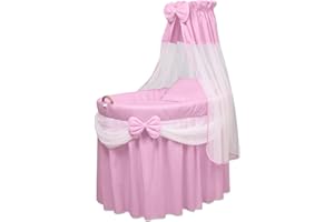 WALDIN BABY COLLECTION WALDIN Landau/berceaux complet,6 modèles disponibles,Cadre/Roues non traitée, couleur du tissu rose