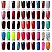 Elite99 Pick Any 5 Colours Soak Off Gel Polish Nail Art Set + Base & Top Coat + 36W UV Lamp + Cleanser Plus + Nail Files Clippers Buffer Remover