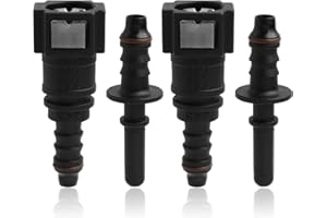 KNOCERY 7.89mm à 8mm Droit Voiture Carburant Tuyau Rapide Libération Connecteur de Tuyaux d'Essence, Kit de connecteur de coupleur à dégagement rapide de tube Adaptateurs de coupleur à dégagement