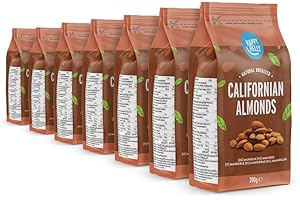 ‎HAPPY BELLY Amazon-Marke: Happy Belly Kalifornische Mandeln, Ungesalzene, 200 g, 7er-Pack