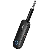 UGREEN Bluetooth 5.0 Verici 3.5mm Jack ve Dahili Mic Ara&ccedil; Mikrofon Bluetooth Adapt&ouml;r&uuml; ile 2'si 1 Arada Alıcı Siyah