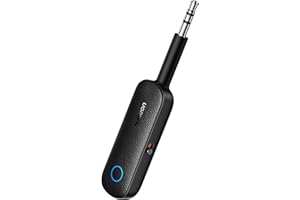 UGREEN Adaptateur Bluetooth Jack 5.0 pour TV Émetteur Récepteur 2 en 1 AUX Microphone Compatible avec Voiture Chaîne HiFi Casque Enceinte Haut Parleur Amplificateur