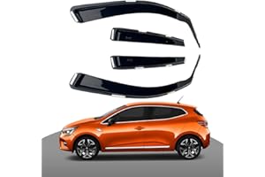 Haibak Juego de deflectores de viento compatibles con Renault Clio V 2019 en adelante, 5 puertas, Hatchback, 4 piezas, tintados en ajuste de canal