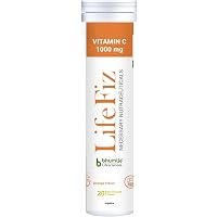 Bhumija Lifesciences LifeFiz (vitamin C) 1000 mg Immunity | Antioxidant | Skincare 20 Vegetarian Effervescent Tablets…