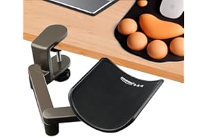 E-More Wrist Rest Accoudoir Support d'avant Bras Réglable Repose Bras Articulé Ergonomique en Alliage d'Aluminium pour Ordinateur Bras-Stand Bureau Extender