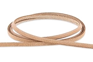 ‎AURORIS AURORIS - Lederband flach 3x1 mm - 5 m/natur