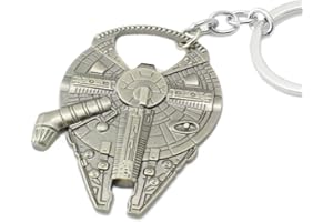 WOO LANDO Han Solo Millennium Falke - Flaschenöffner in Raumschiffoptik mit Schlüsselanhänger, 60x45mm, Geschenkidee