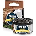 AREON Ken Car Air Freshener Coconut Tropical Sweet Fruit Scent Tin Can Mini Home Room Top Up Long Lasting Adjustable Vented Lid 3D Pack of 1