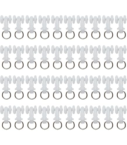 Rollladenrollen Für Vorhänge – 20 Stück, 22x16 Mm, Aus Aluminium/Kunststoff/Metall, Für Deckenschienen, Weiß