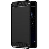 AICEK Cover Huawei P10, Nero Custodia Huawei P10 (5.1 Pollici) Silicone Molle Black Cover per Huawei P10 Soft TPU Case