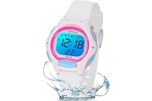 Edillas Kids Watches Digital for Girls Boys,7 Colors Waterproof Learn Time Watches for Child Sport Outdoor Multifunctional Wrist Watches with Stopwatch/Alarm