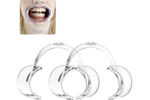 USKERB 2PCS Dental Mouth Opener for Teeth Whitening Cheek Retractor, Clear Blue C-Shape Lip and Cheek Retractor, Dental Mouth Opener for Adult and Kids