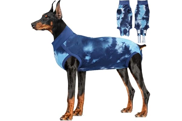 LIANZIMAU Combinaison de Récupération pour Chien - Body Médical Post-Opératoire pour Mâle et Femelle - Alternative à la Collerette pour Castration