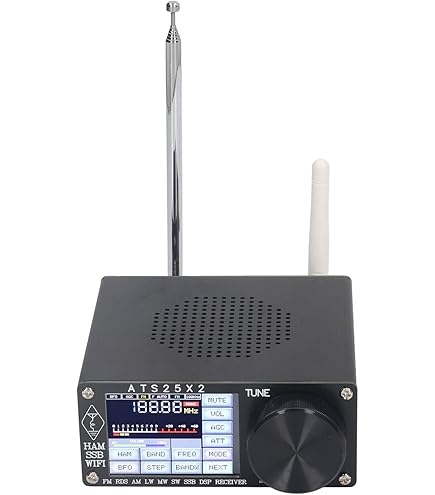 Receptor de Radio ATS 20 Plus, Receptor de Radio FM Am LW SW SSB de Banda Completa, Grabador de Radio Portátil de Mano con Altavoz y Antena, para Recepción de Transmisión FM