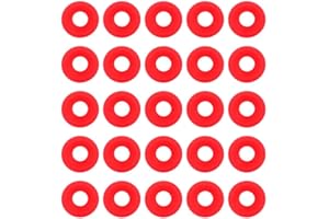VIFERR Guarnizioni in Silicone per Bottiglie 23mm Grolsch Rondella per Anelli Rossi Guarnizione Flip Top per Bottiglie di Birra Vetro 25 Pezzi (Rosso)