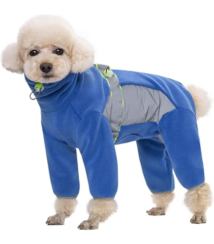 AOFITEE Winter-Hundemantel Wasserdicht – Ganzkörper-Sneeanzug Mit Fleecefutter Für Kalte Tage