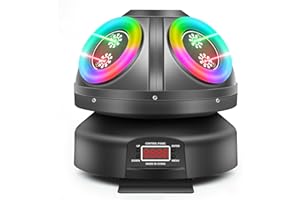 LITTLEBOYNY Luce da discoteca per feste, Moving Head, LED RGB, proiettore DJ, controllo musicale, DJ, effetto DMX, per KTV, riunioni di famiglia, matrimonio, compleanno, Halloween (T100)