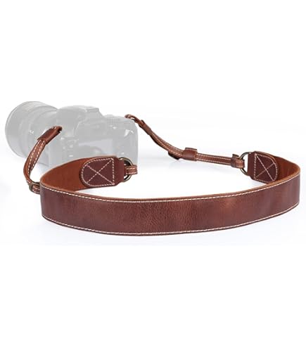 MUZIRI KIINOKOO Kameragurt Aus Echtleder - 110cm Schultergurt Mit Dreiecksringen