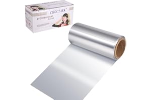 FANTESI 1 Pack 30M Foil Silver Hair Foil, Aluminium Hair Foil Silver Hairdressing Foil for Hair Highlighting and Coloring, Hair Foil Roll Hairdressing Salon Modeling Tool(12 CM Width)