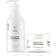 Global Amazon Secrets Original Combo Nanoplastia Shampoo & Hair Masque(mask) 500ml each | Btx Infusion, Fenugreek, Omega 3 & BioKeratin | Sulphate, parabens & Silicon Colour Free