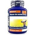 Zipvit Vitamin D 1000IU, 1 Year Supply, 365 Vegetarian D3 Tablets, High Absorption, Easy-to-Swallow Vitamin D Tablets for Immune, Bone & Muscle Health