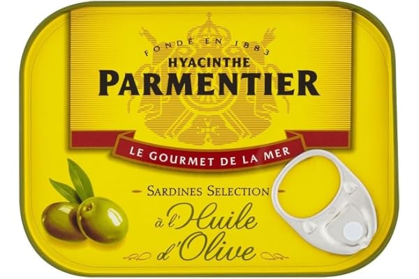 Parmentier sardiner i olivolja extravergine (135 g) – förpackning med 2