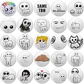 Ms Major Selection 25 Adet Tbh Otizm Yaratık Yippee Anime Pin Broş Buton Rozet 44 Mm