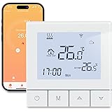 Beok Termostato Caldaia WiFi per Rriscaldamento a Gas e ad Acqua Calda, Digitale Programmabile Senza Fili Installazione ad In