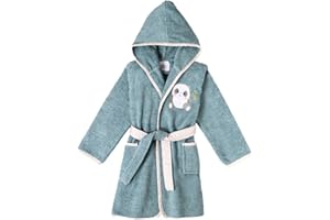 Interbaby Albornoz Infantil Azul 100% algodón - Talla: 2-4 años