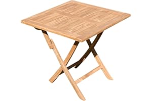 ALEOS. ECHT Teak Klapptisch Holztisch Gartentisch Garten Tisch 80x80 cm Aves Holz Teaktisch
