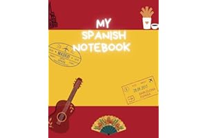 My Spanish Notebook | 8x10 lined 100 pages | language lesson notes study journal learning Spain travel notes | getitdone notebook