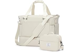 WINSPANSY Bolsa de Viaje,Grande Mochila Gimnasio Mujer Hombre Portatrajes con Compartimento Zapatos Maternidad Hospital Bolsa Fin de Semana Mano Gym Mujer Duffle Weekender Bag Beige