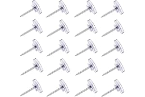 DEEINN punaises Transparentes, 120 Pièces Punaise Transparente, 16 mm Punaise Plate Murale Punaises Tableau Liège Épingles et Punaises avec Boîte de Rangement pour