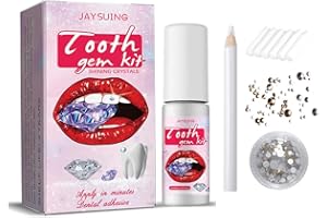 POWWA Kit de gemas de dientes, kit de gemas de dientes, adornos de dientes extraíbles de moda, decoración de cristal de dientes para decoración de dientes (A)