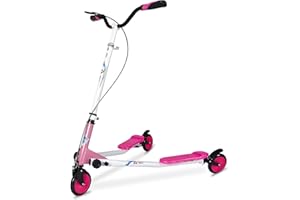 AOODIL Trottinette Swing, Scooter Wiggle pour Enfants, Trottinette Ciseaux, Hauteur Réglable, Trottinettes Pliable à 3 Roues, Scooter Sporter, Trottinettes Kick pour Garçons/Filles/Adultes