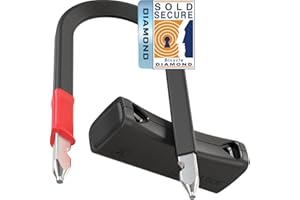 SeatyLock Mason Bike U Lock - Patented Heavy Duty Anti Theft Diamond Rated Bike Lock - High Security Lightweight Bicycle Lock with Key - D Lock for City Bikes and Electric Scooters (18 CM)