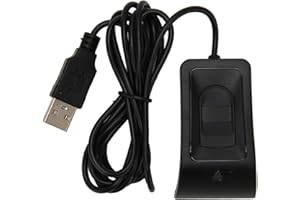 ASHATA Lecteur D' Digitales USB pour 10 Hello, Enregistreur D' Digitales PC, Lecteur de clé D' Digitales Capacité de 10 Doigts Identification