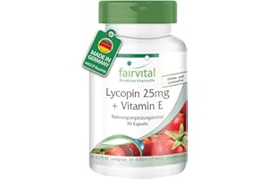 Fairvital | Gélules de lycopène avec vitamine E - 25mg de lycopène - VEGAN - 90 gélules - microencapsulées