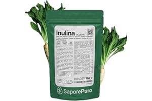 SaporePuro Inulina w proszku 250 gr - Błonnik z korzeni cykorii - naturalny prebiotyk - KRÓTKI ŁAŃCUCH