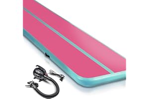 VENDOMNIA Airtrack Tapis de gymnastique, gonflable, 10/20 cm de haut, longueur : 1/2/3/4/5/6/7/8 m, avec pompe électrique et sac, tapis de tumbling, tapis d'entraînement, tapis de fitness, tapis de