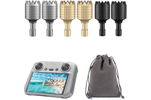LKTOP 3 Paar Mini 3/Mini 3 Pro/Mini 4 Pro/Air 3/Air 2S/Mavic 3/Mavic 3 Pro/Mavic 3 Classic Remote Controller Sticks für DJI RC/RC 2 Drohnen Joystick Rocker Ersatz Zubehör (Grau, Gold, Schwarz)