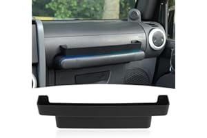 CKPEOR Co-Pilota Vassoio portaoggetti Organizer Scatola portaoggetti con Maniglia Compatibile con Jeep Wrangler JK JKU 2007-2010, Accessori Interni, Nero