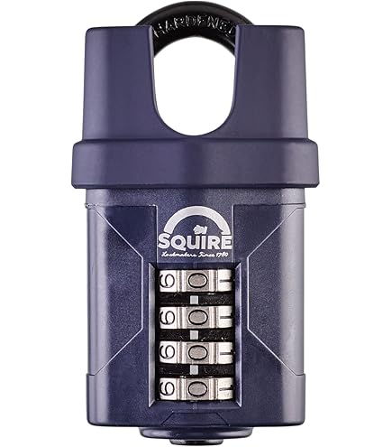 Squire Mystic Combi BF60 - Lucchetto A Combinazione Resistente, 60 Mm, Corpo In Lega, Grillo Temprato, Impermeabile, Per Esterno