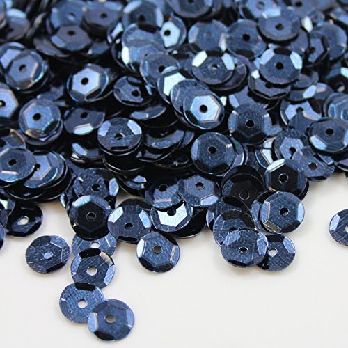 Beads4Crafts ROUND CUPPED SEQUINS 7mm EMBELLISHMENTS *32 COLOURS* SEWING CARD CRAFTS CONFETTI Free UK Postage (Navy - c1330, 50 Grams)