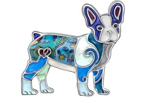 DOWAY Cute French Bulldog Brooch Enamel Pet Dog Pins for Women Badges Clothing Bags Jackets Jewelry Gift